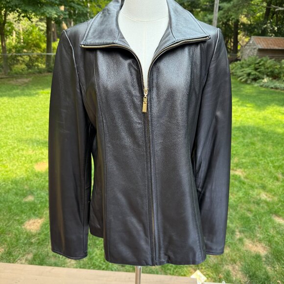 Ellen Tracy Lambskin Jacket Large Excellent condition - Picture 2 of 8